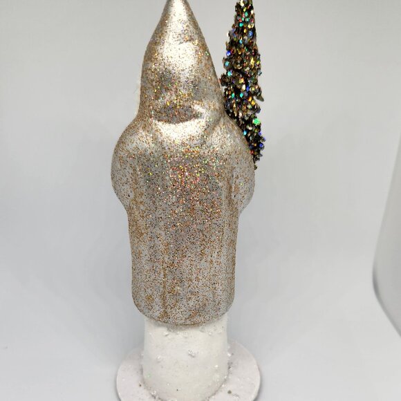 Ino Schaller Father Christmas Santa Paper Mache Original Mold German Vintage Chr - Picture 3 of 5